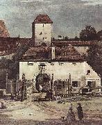 Bernardo Bellotto Ansicht von Pirna, Pirna von der Sudseite aus gesehen, mit Befestigungsanlagen und Obertor (Stadttor) sowie Festung Sonnenstein oil painting reproduction